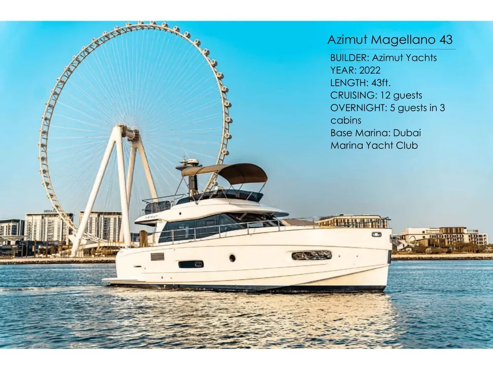 Yacht Azimut Magelano 43ft - SeaLux Dubai